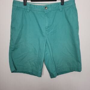 Izod Men Chino Shorts 36 Blue Casual 10 "‎ Inseam